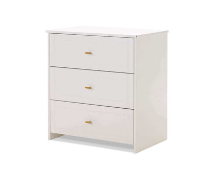 Obaby White Evie Changing 3 Draw Unit - White Background