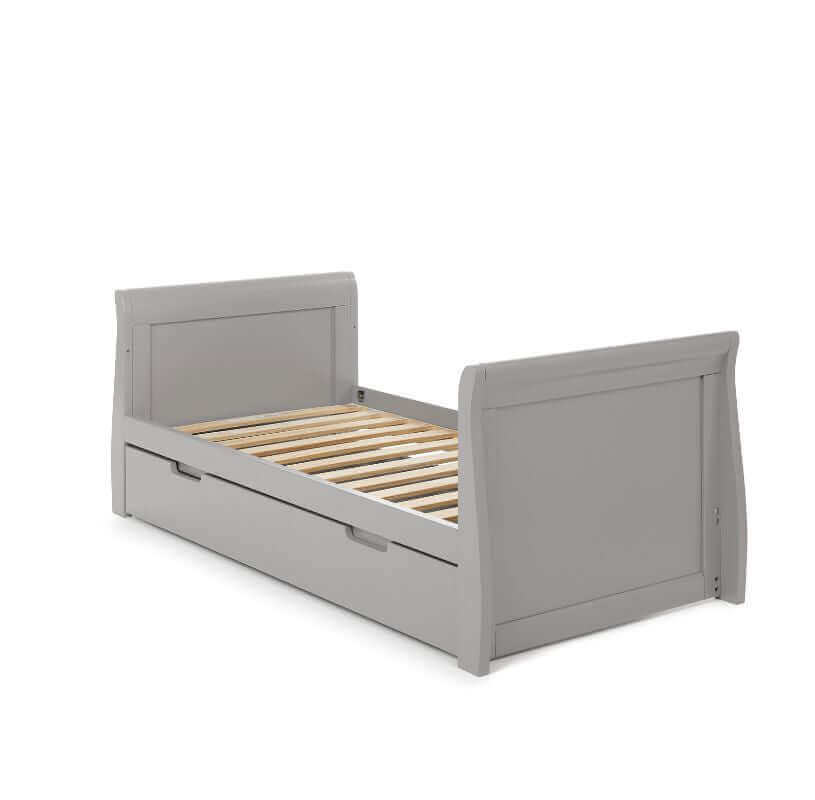 Obaby Stamford Classic Toddler Bed - Soft Grey - White Background