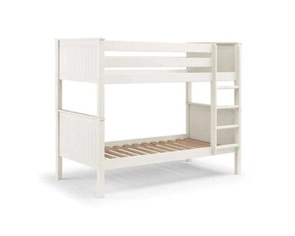 Front side view of a bunk bed with white background - Surf White