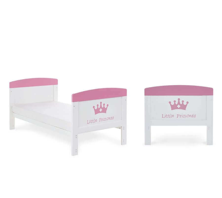 Obaby Grace Inspire Cot Bed Little Prince & Princess - White Background