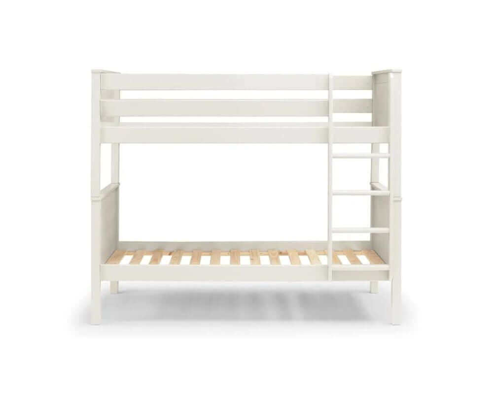 Front view of a bunk bed with white background - Surf White