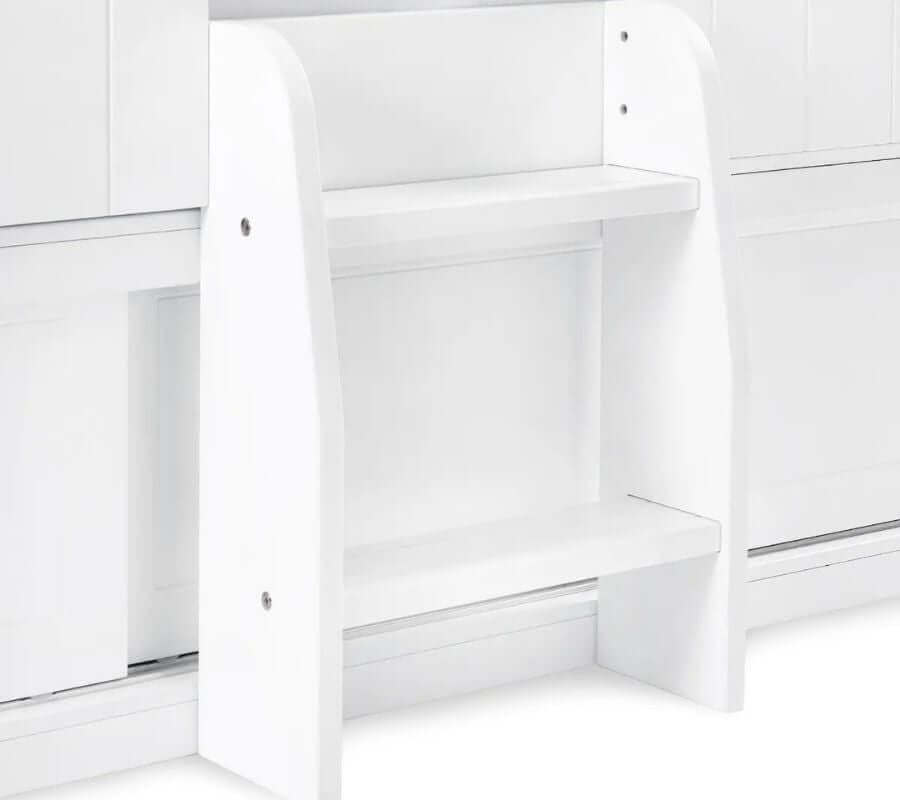 Acorn Treehouse Midsleeper & Storage Unit - Step Ladders - White Background