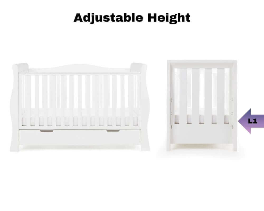 Obaby Stamford Luxe Sleigh Cot Bed