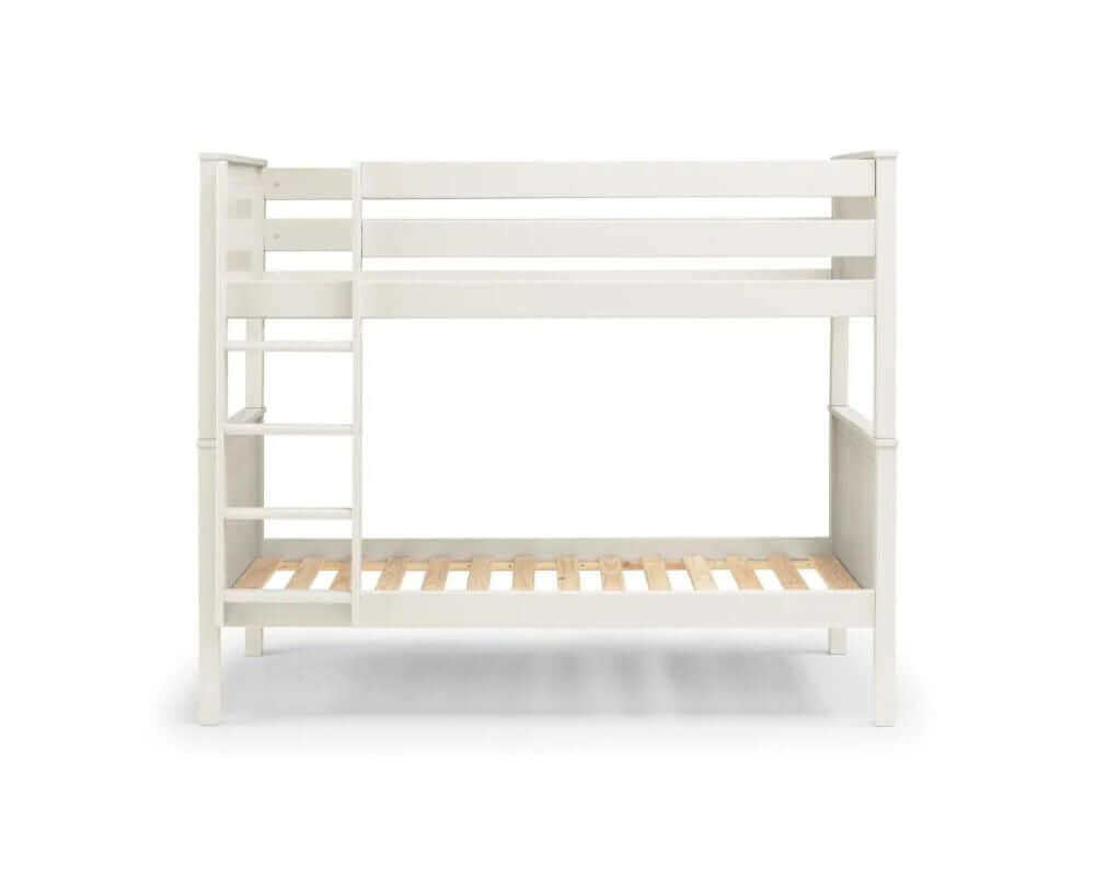 Front view of a bunk bed with white background - Surf White