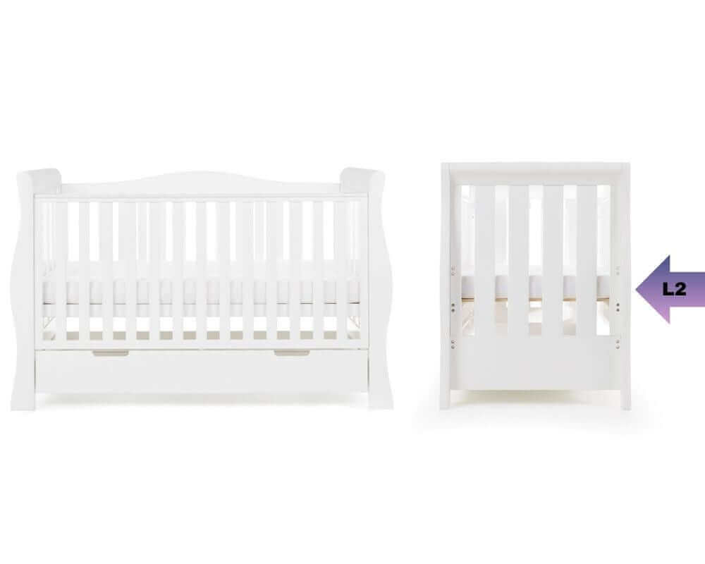 Obaby Stamford Luxe Sleigh Cot Bed