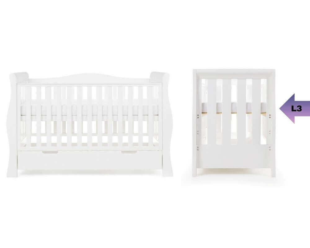 Obaby Stamford Luxe Sleigh Cot Bed