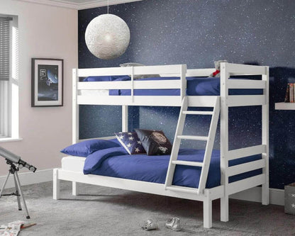 Image of triple Sleeper Bunk Bed - Surf White - Bedroom Setting