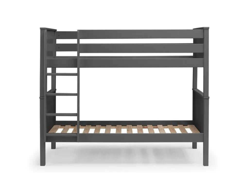 Front view of a bunk bed with white background - Anthracite Grey