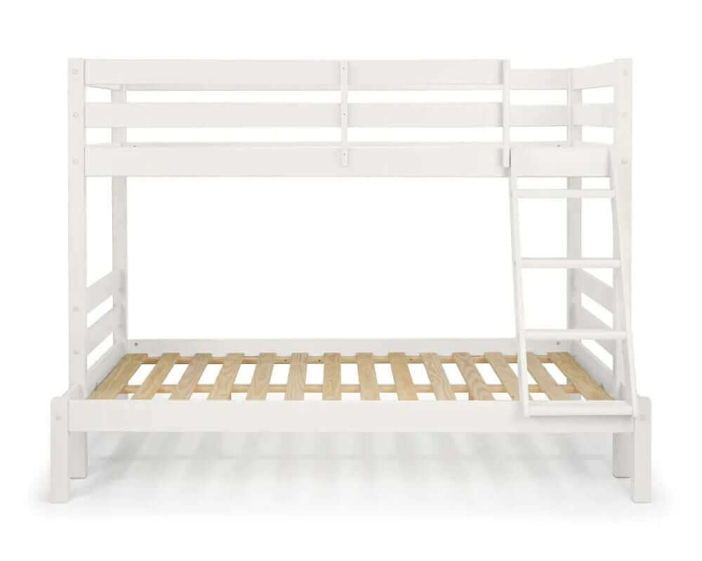  Front view Image of triple Sleeper Bunk Bed - Surf White - white background