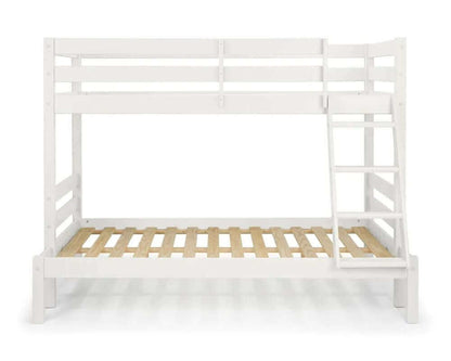  Front view Image of triple Sleeper Bunk Bed - Surf White - white background