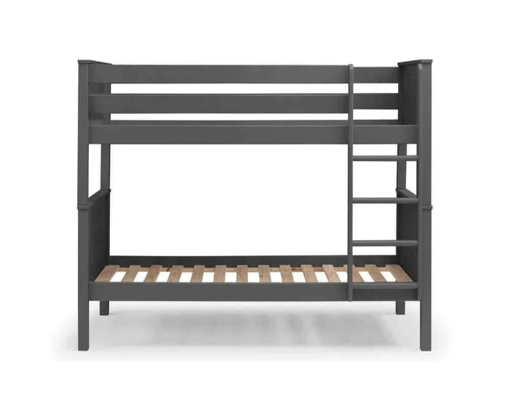 Front view of a bunk bed with white background - Anthracite Grey