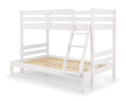 Front side view Image of triple Sleeper Bunk Bed - Surf White - white background