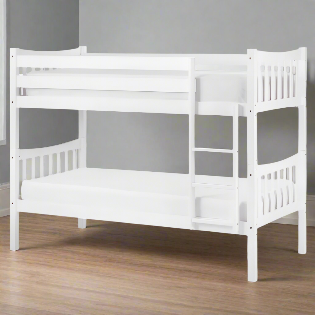 Julian Bowen Zodiac Bunk Bed - White Bunk Bed - Front View - White Background