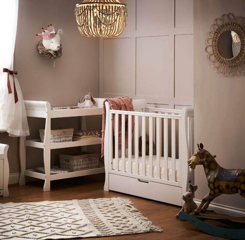 Stamford Space Saver Sleigh Cot 2 Piece Room Set