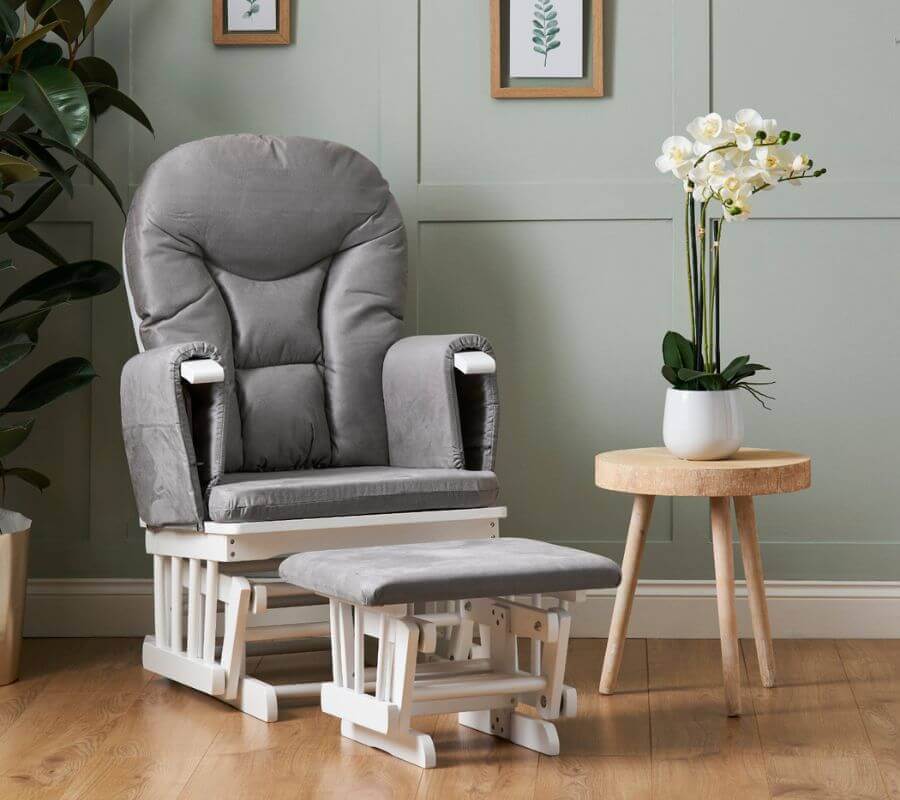 Reclining Glider Chair and Stool - Room Image