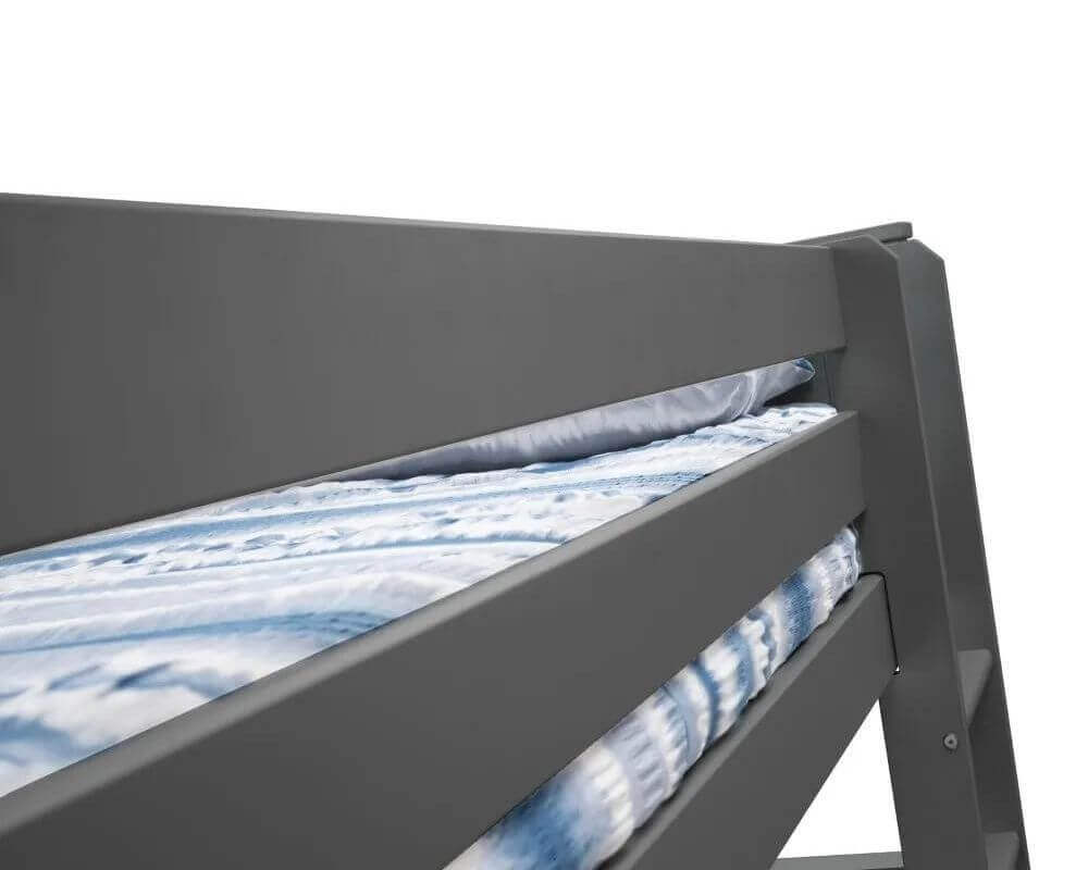  Top view corner of a bunk bed guard rail with white background - Anthracite Grey