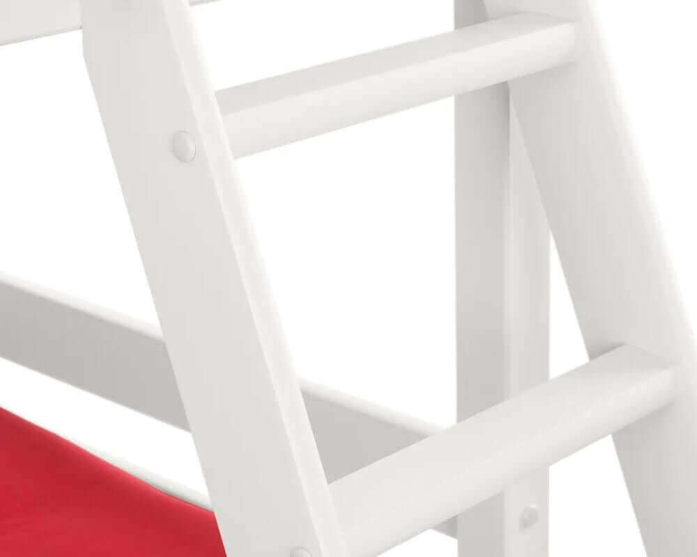  view of triple Sleeper Bunk Bed ladders - Surf White - White Background