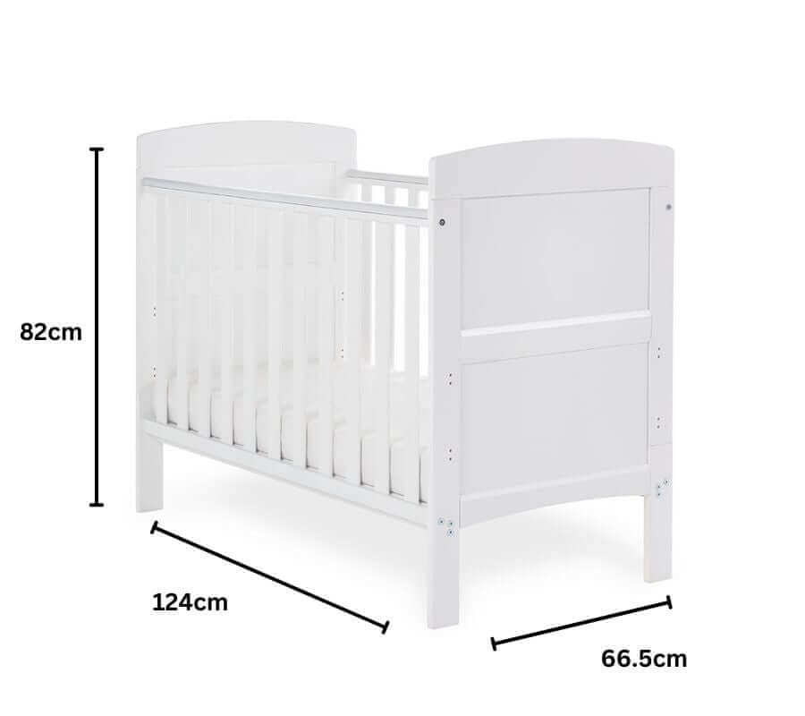 Grace Mini Cot Bed - White Background