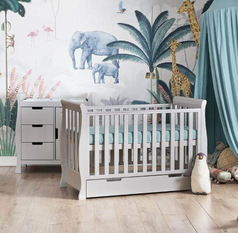 Stamford Mini Sleigh 2 Piece Cot Bed Room Set