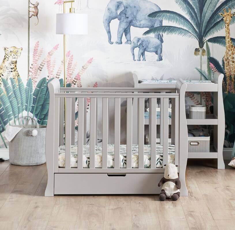 Stamford Space Saver Sleigh Cot 2 Piece Room Set