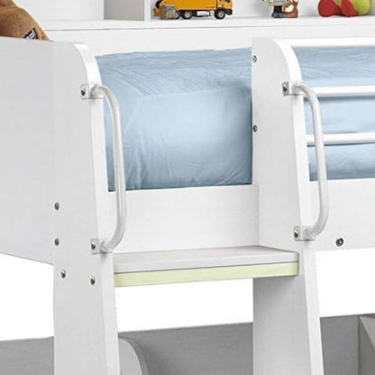 Julian Bowen Domino Bunk Bed - White - Top Bunk View of Steps