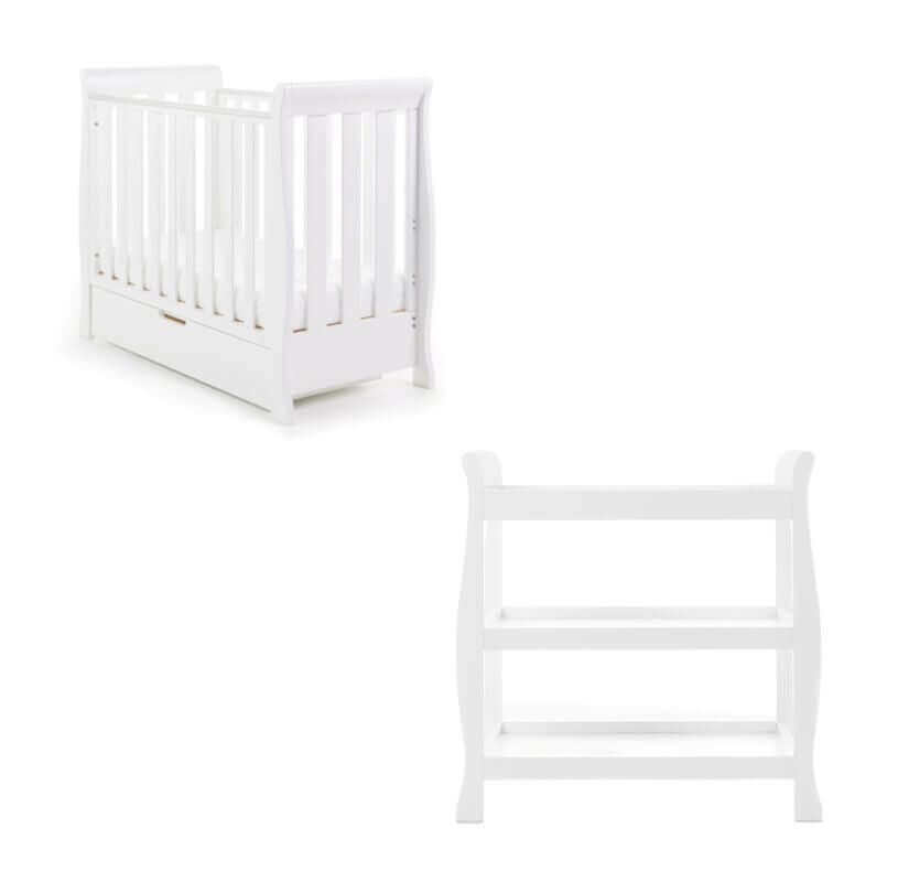 Stamford Space Saver Sleigh Cot 2 Piece Room Set