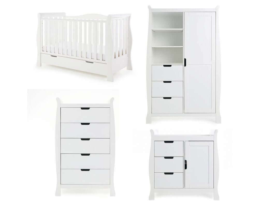 Obaby Stamford Luxe Cot Bed 4 Piece Room Set