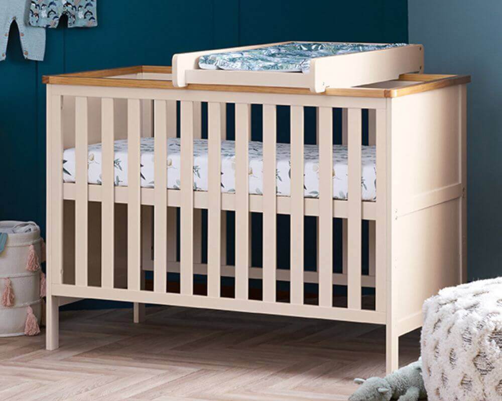 Obaby Cashmere Evie Mini Cot Bed - With Top Cot Changer - Bedroom View