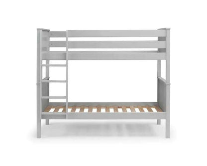 Front view Image of a bunk bed with white background - Dove Grey