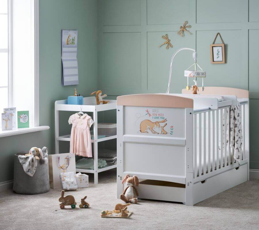 Grace Inspire Cot Bed - GUESS I can Hop - Room View