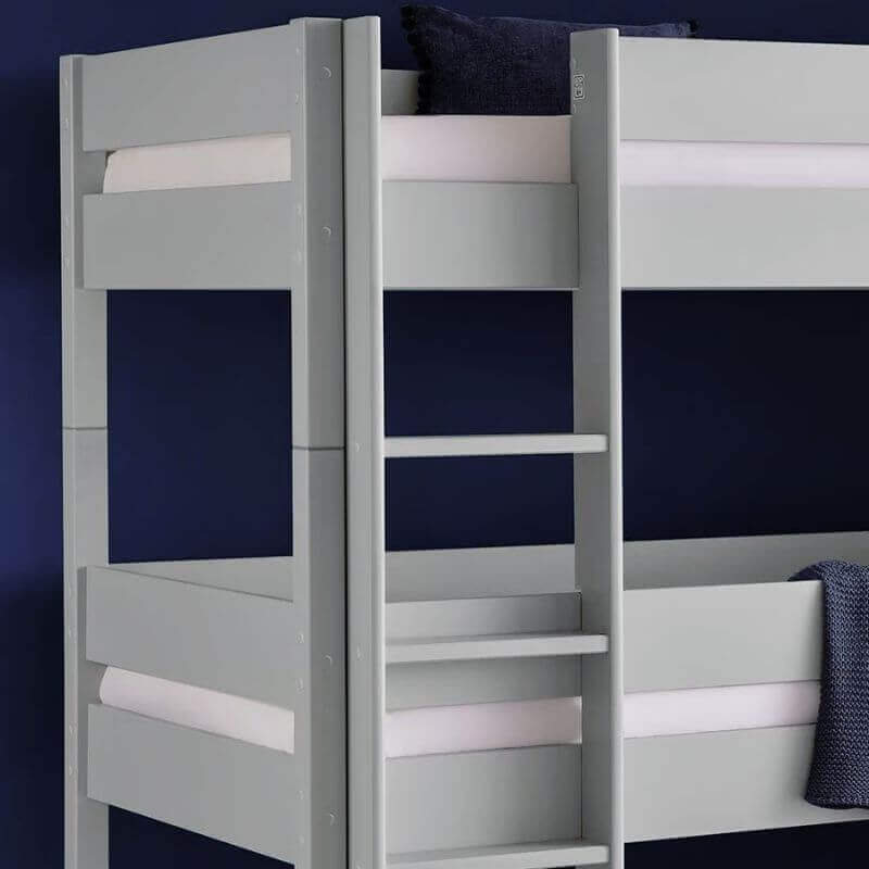 Julian Bowen Trio Bunk Bed - Grey - View of Steps to upper bunk