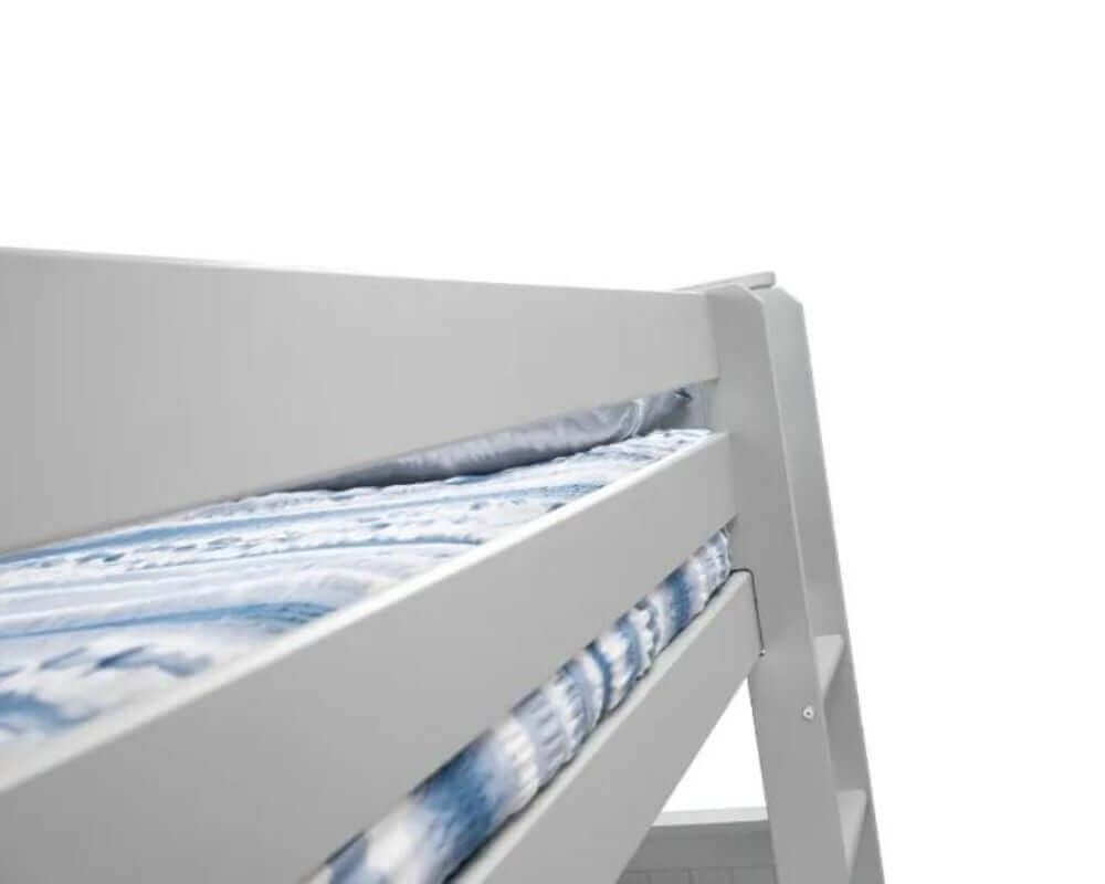 Top Bed Safety Rail Image of a bunk bed with white background - Dove Grey