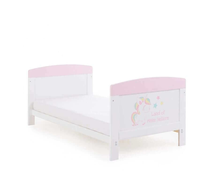 Grace Inspire 2 Piece Unicorn Cot Bed Room Set - White Background