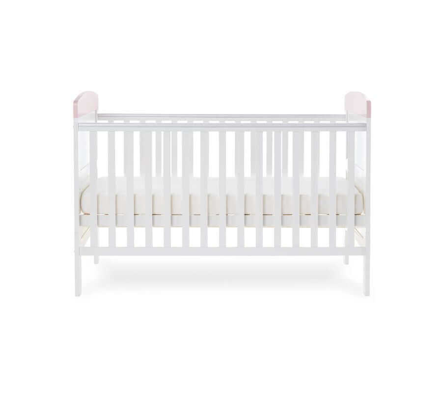 Grace Inspire Cot Bed & Fibre Mattress - Unicorn - White Background