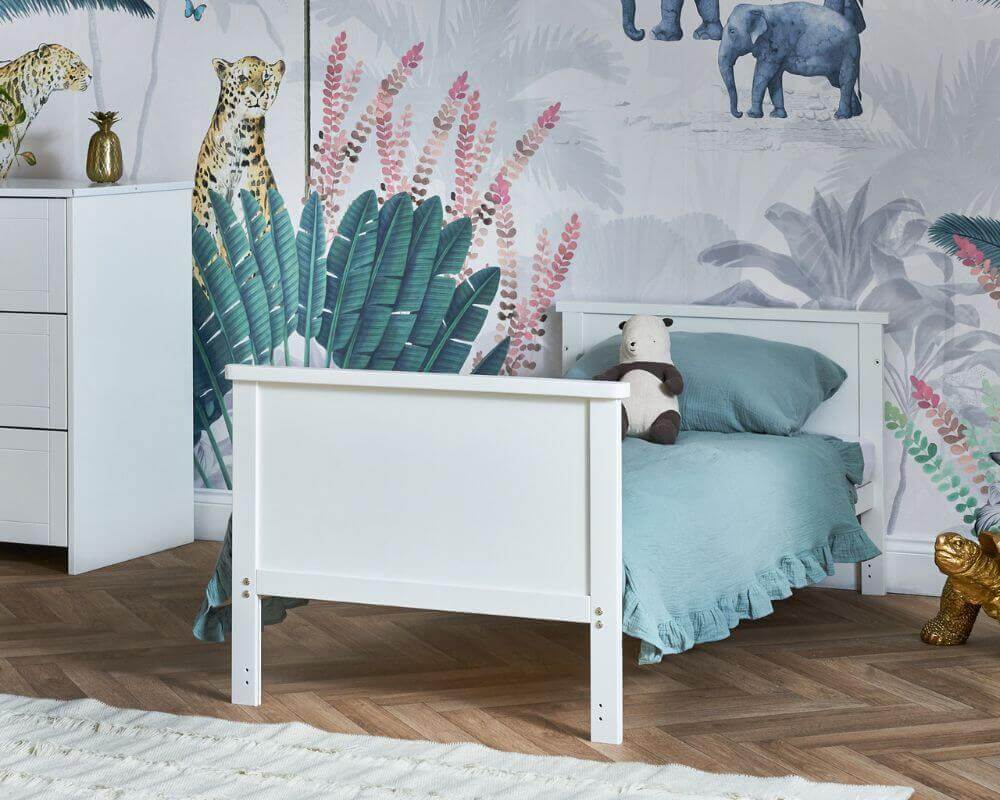 Obaby White Cot Bed - Bedroom View