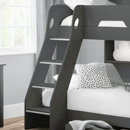 Julian Bowen Orion Triple Sleeper Bunk Bed - View Of Side Ladders