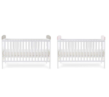 Grace Inspire Cot Bed & Under Drawer - White Background