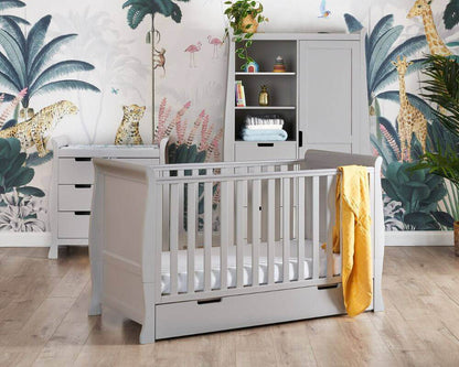 Obaby Stamford Classic Sleigh Cot Bed 3 Piece Room Set