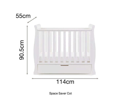 Stamford Space Saver Cot & Cot Top Changer - White