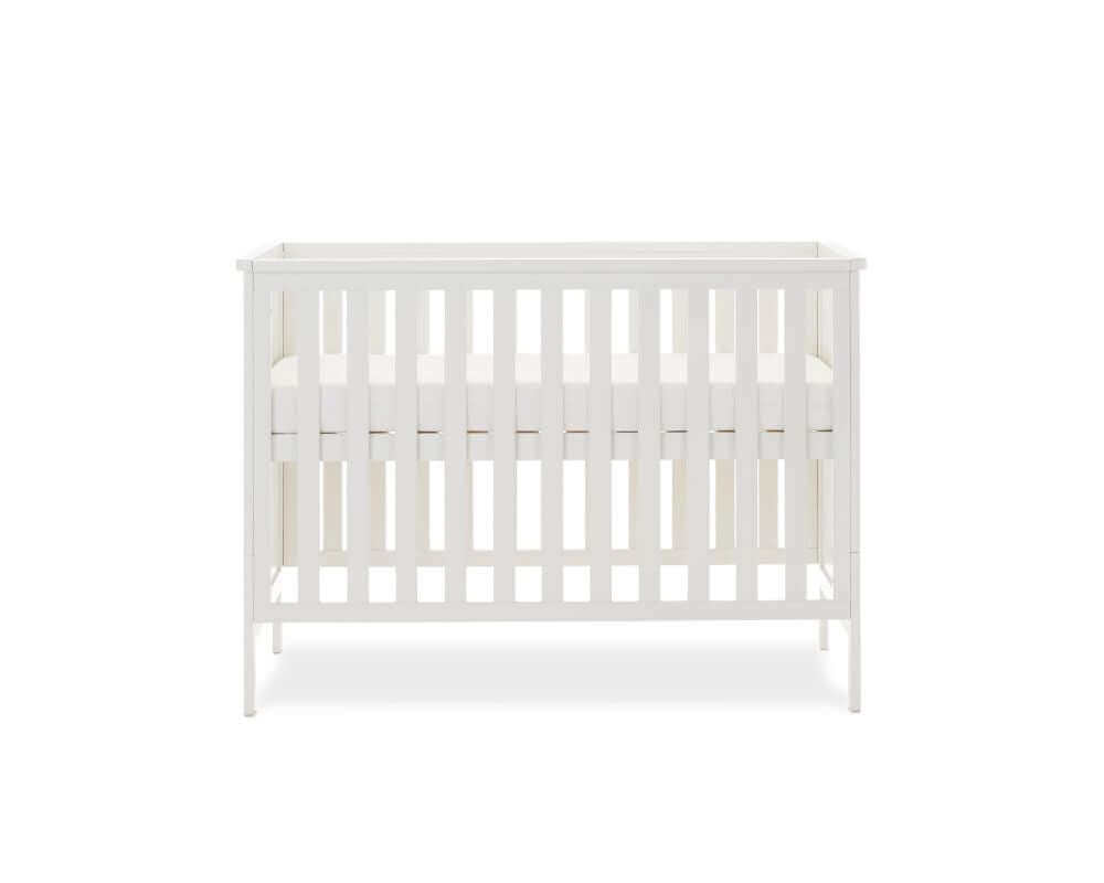 Obaby White Evie Mini Cot Bed - Bedroom View