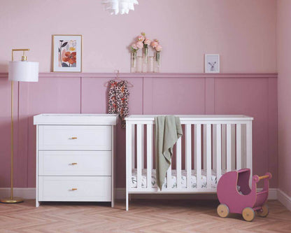 Obaby White Evie Mini 3 Piece Room Set - Bedroom View