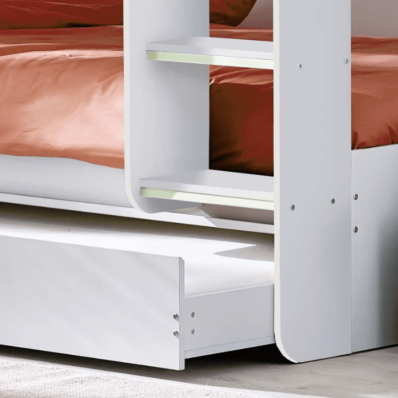 Mars Bunk Bed - White - Showing Underbed