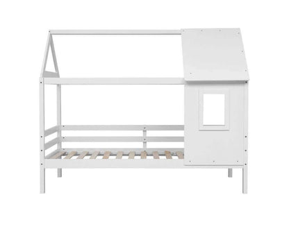 Front view of a white treehouse bed - White background