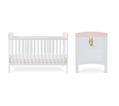 Grace Inspire Cot Bed & Under Drawer - White Background