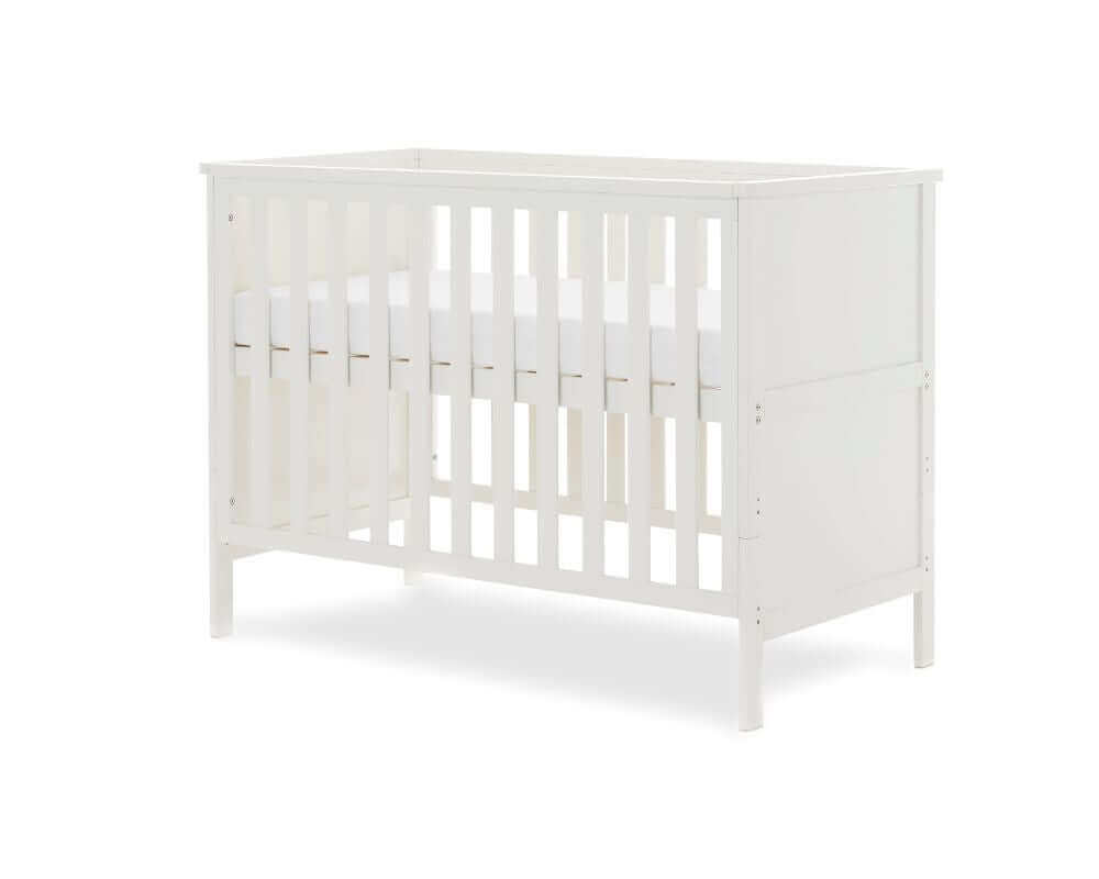 Obaby White Evie Cot Bed - White Background