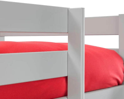  view of triple Sleeper Bunk Bed guard rail - Dove Grey - White Background