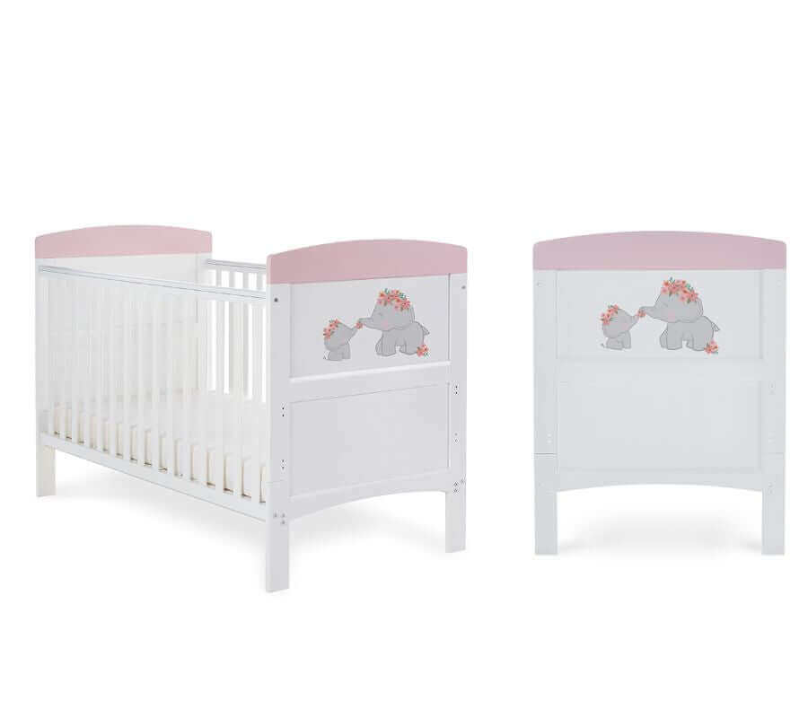 Grace Inspire Cot Bed & Under Drawer - White Background