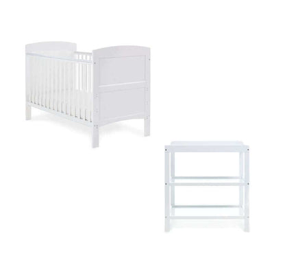  Obaby Grace 2 Piece Cot Bed Room Set - White Background