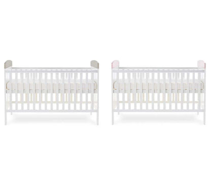 Grace Inspire Cot Bed & Under Drawer - White Background