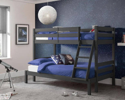  Image of triple Sleeper Bunk Bed - Anthracite - Bedroom Setting